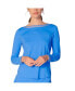 ფოტო #1 პროდუქტის Women's MESH INSERT LONG SLEEVE TOP HOT PINK Small