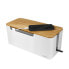 LogiLink KAB0075 - Logitech Kabelbox mit Bambus-Deckel - Power extension cover - White - Wood - Bamboo - Plastic - 140 mm - 310 mm - 130 mm