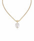 Фото #2 товара Baroque Cultured Freshwater Pearl Pendant 18K Gold-Plated Snake Chain Necklace