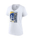 Фото #3 товара Women's White Golden State Warriors 2022 Western Conference Champions Locker Room V-Neck T-Shirt