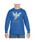 ფოტო #2 პროდუქტის Child Halloween Ghost - Boy's Word Art Long Sleeve T-Shirt