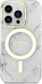 Guess Guess Marble MagSafe - Etui iPhone 14 Pro (Biały)