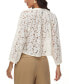 ფოტო #2 პროდუქტის Women's Cropped Lace Peasant Top