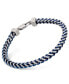 ფოტო #1 პროდუქტის Link Chain Bracelet in Stainless Steel and Blue Ion-Plating, Created for Macy's