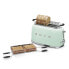 SMEG Four Slice Toaster Pastel Green TSF02PGEU - 4 slice(s) - Green - Steel - Buttons - Level - Rotary - China - 1500 W