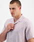 Фото #3 товара Men's Regular-Fit Medallion Foulard Button-Down Camp Shirt, Created for Macy's