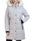 Фото #1 товара Women's Faux-Fur-Trim Hooded Puffer Coat