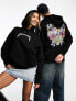 Фото #1 товара ASOS DESIGN unisex oversized hoodie in black with Metallica graphic prints