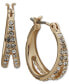 Фото #1 товара Серьги KARL LAGERFELD gold-Tone Pavé Split Hoop