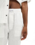 Calvin Klein textured cotton sleep pant in white