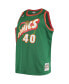 Фото #3 товара Men's Shawn Kemp Green Seattle SuperSonics Big and Tall Hardwood Classics Jersey