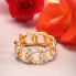 Elegant gold-plated ring with Incontri SAUQ110 crystals