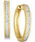 ფოტო #2 პროდუქტის Diamond Hoop Earrings in Sterling Silver (1/4 ct. tw.)