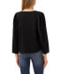 Women's Long Sleeve Puff Sleeve Blouse with Topstitching