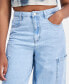 Фото #5 товара Juniors' Baggy Wide-Leg Cargo Jeans