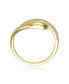 ფოტო #3 პროდუქტის RA 14K Gold Plated Cubic Zirconia Snake Bypass Ring