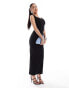 Фото #2 товара Simmi slinky twist strap cami bodycon maxi dress in black