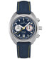 ფოტო #1 პროდუქტის Men's Swiss Automatic Chronograph DS-2 Blue Synthetic Strap Watch 43mm