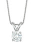 ფოტო #1 პროდუქტის Diamond Solitaire 18" Pendant Necklace (1/2 ct. t.w.) in 14k White Gold