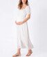 ფოტო #1 პროდუქტის Women's Shirred Maternity Maxi Dress, Including Petites Sizing