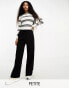 Stradivarius Petite tailored pull on trouser in black