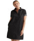 ფოტო #4 პროდუქტის Women's Plus Size Short-Sleeve Denim Cotton Shift Dress