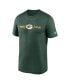 Фото #3 товара Men's Green Green Bay Packers Horizontal Lockup Legend Performance T-shirt