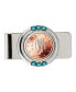 Men's Irish 2 Euro Coin Turquoise Money Clip