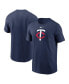 ფოტო #1 პროდუქტის Men's Navy Minnesota Twins Fuse Logo T-Shirt