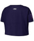 ფოტო #2 პროდუქტის Women's Navy Houston Texans H-Town Cropped Boxy T-Shirt