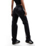 Only Blush straight leg jeans with star back patch in wash black