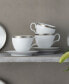 Charlotta Platinum 4 Piece Cups Set, Service for 4