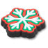 Фото #2 товара JIBBITZ Green And Red Snowflake Pin