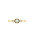 Cushion Cut Opal Gemstone, Natural Diamonds Birthstone Ring in 14K Yellow Gold