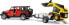 Bruder Jeep Wrangler Unlimited Rubicon and One Axle Trailer and Cat Skid Steer Loader