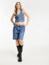 Levi's Jaylah denim waistcoat vest in mid blue M - фото #3