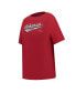 Women's Cardinal Arkansas Razorbacks Script Tail Oversized Boyfriend T-shirt