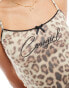 ASOS DESIGN leopard cami top with cowgirl graphic in natural Леопардовый, XS - EU 32-34 - фото #4