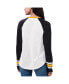 Фото #2 товара Women's White, Black Pittsburgh Steelers Top Team Raglan V-Neck Long Sleeve T-shirt