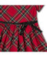 ფოტო #2 პროდუქტის Baby Girls Puff Sleeve Party Dress with Velvet Trim