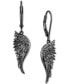 ფოტო #1 პროდუქტის Black Diamond Villains Maleficent Wing Drop Earrings (1/3 ct. t.w.) in Black Rhodium-Plated Sterling Silver