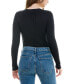 ფოტო #2 პროდუქტის Juniors' Long-Sleeve Pointelle Sweater Bodysuit