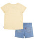 ფოტო #2 პროდუქტის Little Girls Fruity T-shirt and Shorts Set