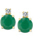 ფოტო #2 პროდუქტის Ruby (1-1/3 ct. t.w.) & Diamond Accent Stud Earrings in 14k Gold (Also in Emerald & Sapphire)