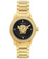 Women's Swiss Medusa Deco Gold Ion Plated Stainless Steel Bracelet Watch 38mm