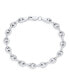 ფოტო #1 პროდუქტის .925 Sterling Silver Chain Anchor Link Puff Mariner Chain Bracelet For Men Women Nickel-Free 6MM 7 Inch