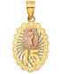 ფოტო #1 პროდუქტის "15" Our Lady of Guadeloupe Two-Tone Charm Pendant in 14k Yellow & Rose Gold