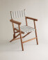 Striped cotton folding chair