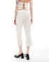 Фото #3 товара Reclaimed Vintage capri trousers with bows in white co-ord