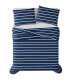 Фото #2 товара Maddow Stripe Twin XL Duvet Set